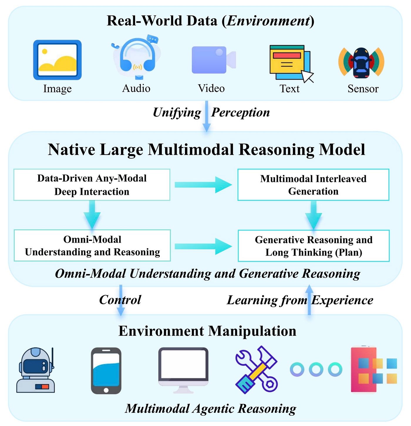 Flowchart depicting the Native Large Multimodal
