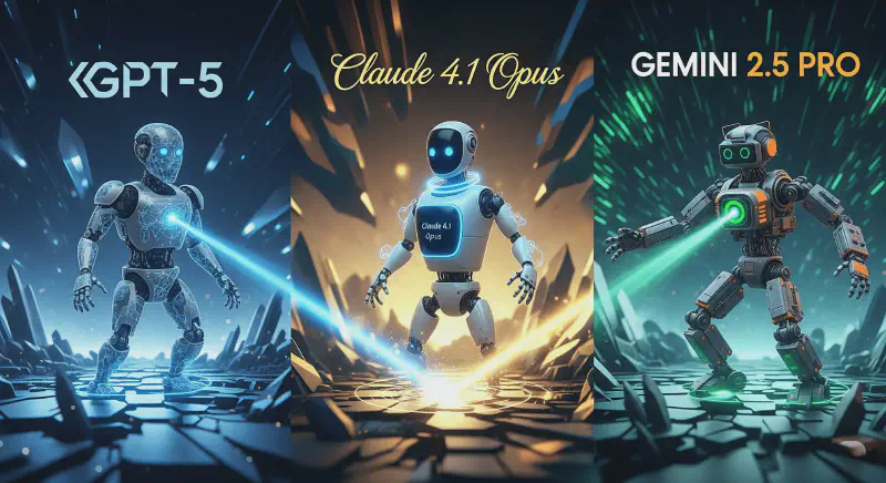 Featured image of post GPT-5 vs Claude 4.1 Opus vs Gemini 2.5 Pro - No Nonsense Comparison